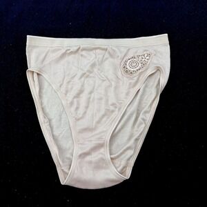 Vintage Schöller Beige Cotton High Cut Leg Panty Underwear Germany